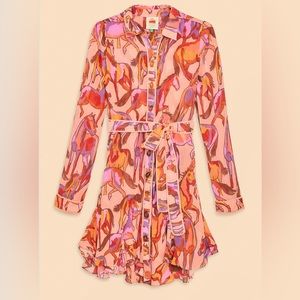 New with defect Farm Rio Rose Wild Horses Mini Dress Small